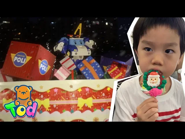 聖誕節玩樂景點看下雪聖誕樹!蜘蛛人 波力的裝飾好漂亮!spider-man robocar poli christmas kids play | 小陶德沛莉 玩具開箱